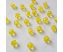 Facettenperlen Gelb 5 mm Kunststoff