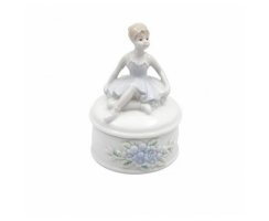 Schmuckkästchen mit sitzender Ballerina KDFIG27 Keramik