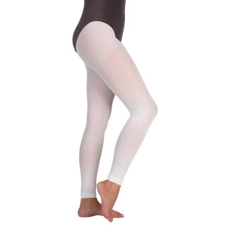 RUMPF 106 Footless Ballett Strumpfhose ohne Fuß Weiß L/XL