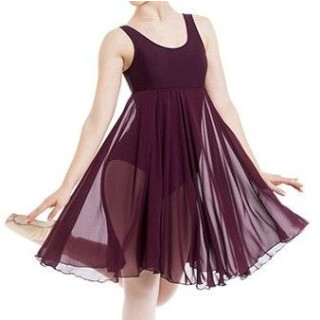 SHEDDO 426W Ballett Kleid versch. Farben Dunkelrot XL